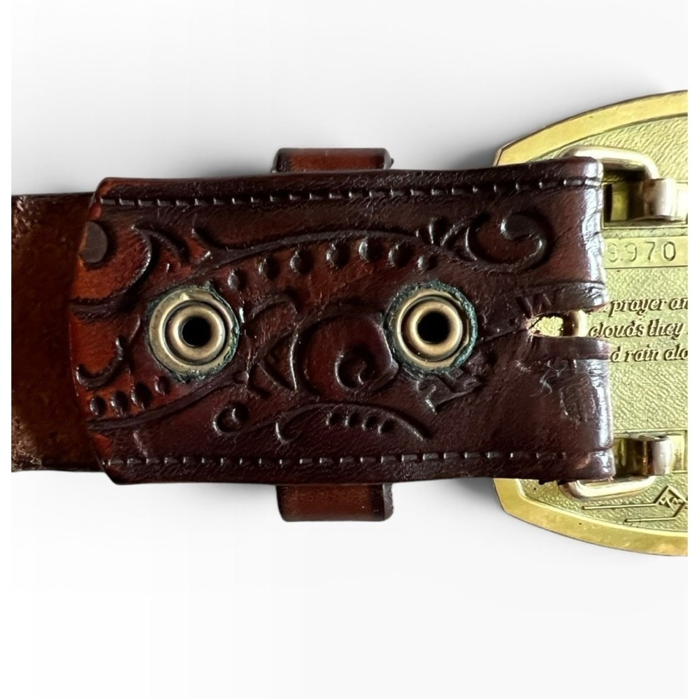 Fallen Leather Belt Mount Rushmore 1991 Golden Anniversary Buckle Ltd 00970 RARE - Picture 10 of 11